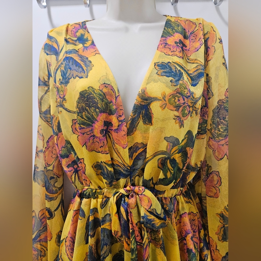 Misa Los Angeles Kaia Chiffon Floral Mini Dress Size XS - Picture 6 of 15